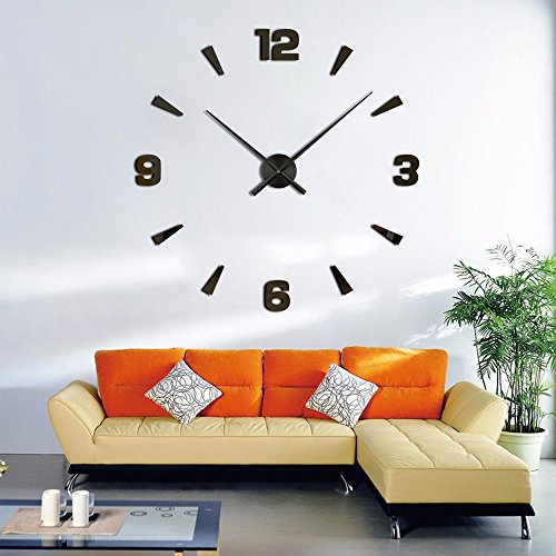 Timelike - 3D Clock Hands DIY Large Wall Clock Needles Quartz Clock Mechanism Accessories (Black)