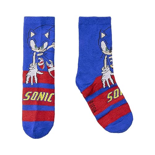 Sonic the Hedgehog Unisex Kids' Socks - Blue, Red, White (35-41)