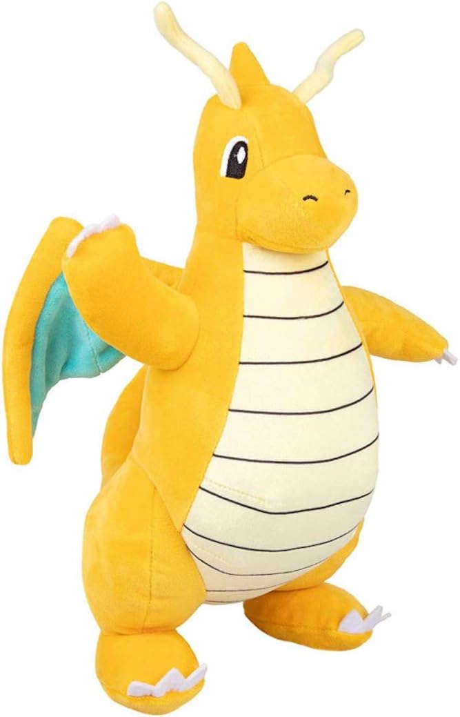 Pokémon Dragonite Plush Toy - 30 cm Cuddly Stuffed Animal for Kids 24 Months+