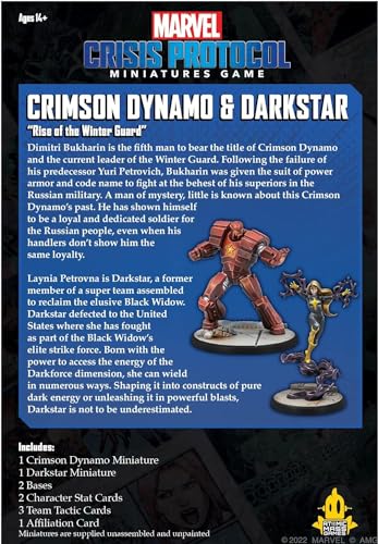 Atomic Mass Games Crimson Dynamo &amp; Dark Star: Marvel Crisis Protocol Miniaturen