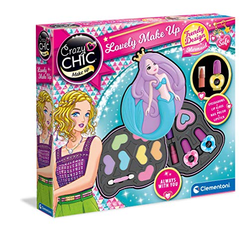 Clementoni - Crazy Chic Lovely Mermaid Makeup Set for Kids (34 x 6 x 30 cm)