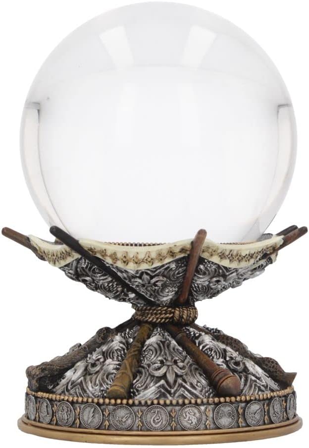 Nemesis Now Officially Licensed Harry Potter Wand Crystal Ball & Holder 16cm, Si