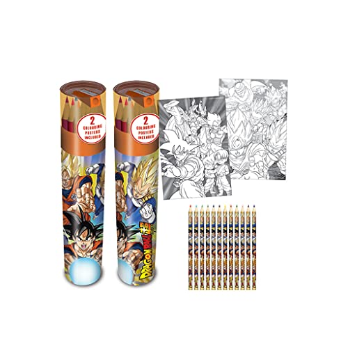 Dragon Ball Z Battle of Gods 12 Colored Pencil Set - Anime Stationery for Fans and Artists