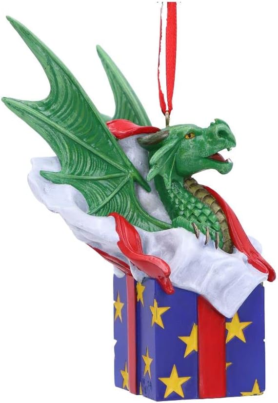 Nemesis Now Anne Stokes Green Dragon Gothic Hanging Ornament (B5907V2)