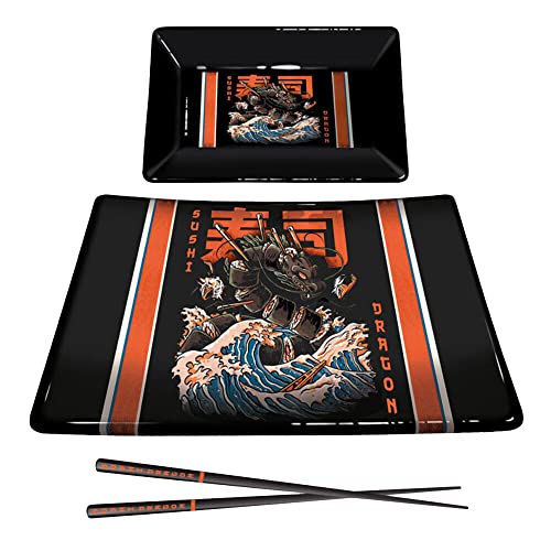 Pyramid International - Ilustrata Sushi Set (Sushi Dragon Design) Sushi Serving Set