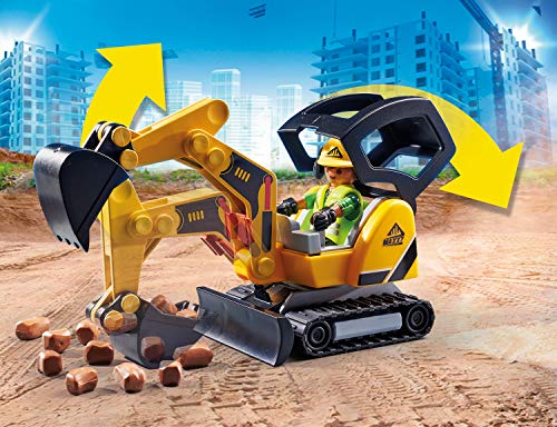 Playmobil 70443 City Action Construction Petite Pelle avec Godet Mobile