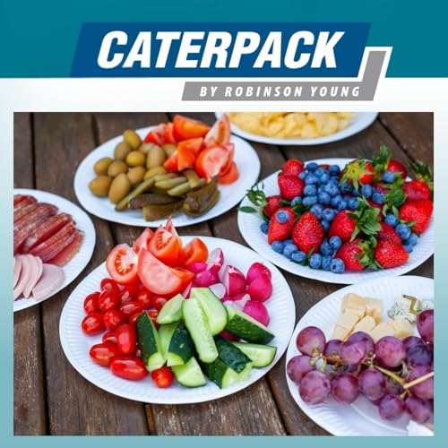 Caterpack - CPD Jena Disposable Paper Plates (1641) - 7-Inch White Paper Plates, Pack of 100