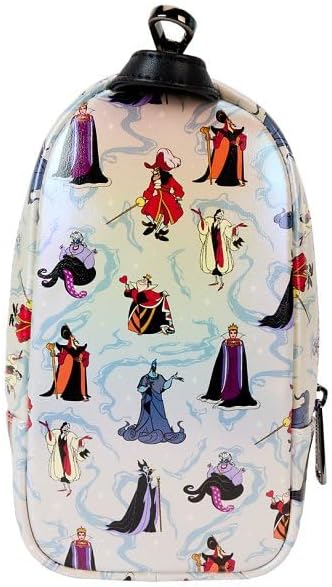 Loungefly Disney Villains Iridescent Mini Backpack Pencil Case (Disney Villains Collection)