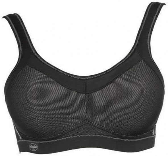 Anita Women's Non-Wired Seamless Sports Bra 5529 - High Impact Support, Black, Size 38G