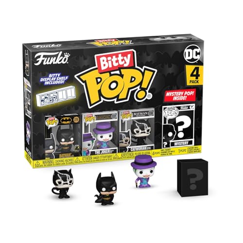 Funko Batman Bitty Pop! 4PK with Mystery Mini Figure Collectible Set (81127)