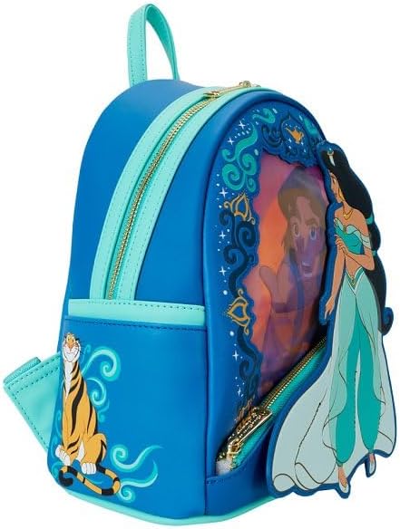 Loungefly Backpacks Disney Princess Jasmine Lenticular Mini Backpack Blue