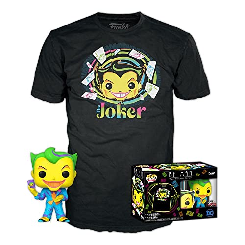 Funko Pop! DC Comics - Joker Vinyl Figure & T-Shirt Bundle (63614)