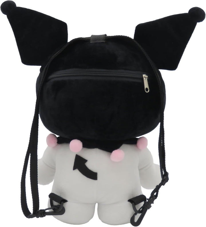 CyP Brands Hello Kitty & Kuromi 3D Plush Backpack (Black)