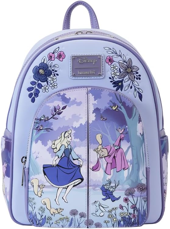 Loungefly Disney Sleeping Beauty 65th Anniversary Floral Scene Double Strap Shoulder Bag