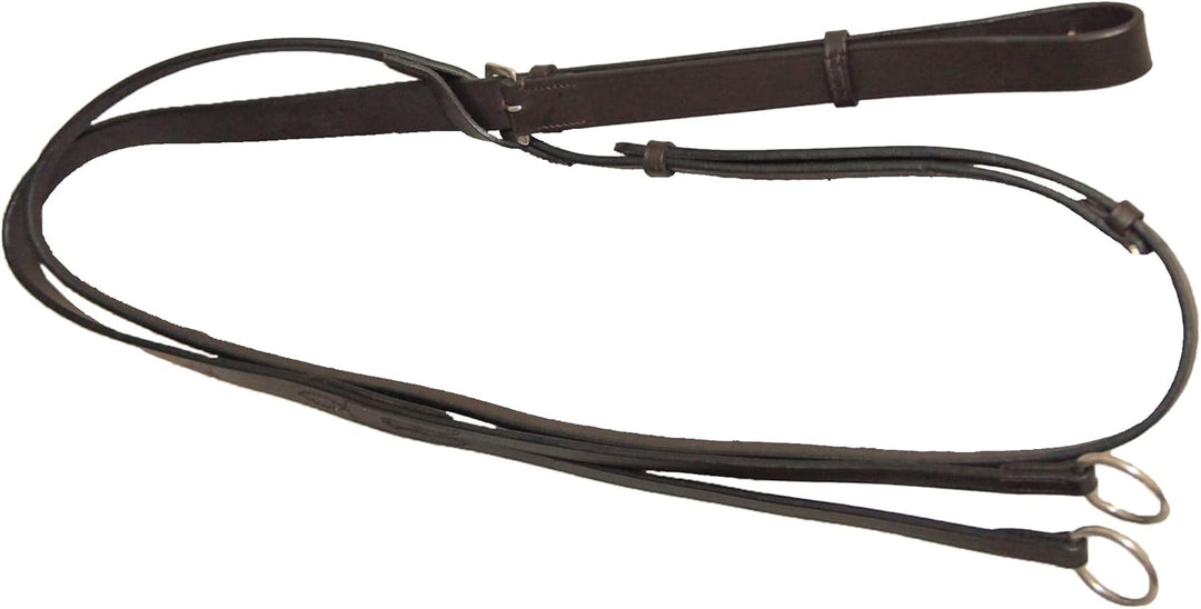 Hy Running Martingale: Brown Full Adjustable Horse Training Aid with Stainless Steel Fittings