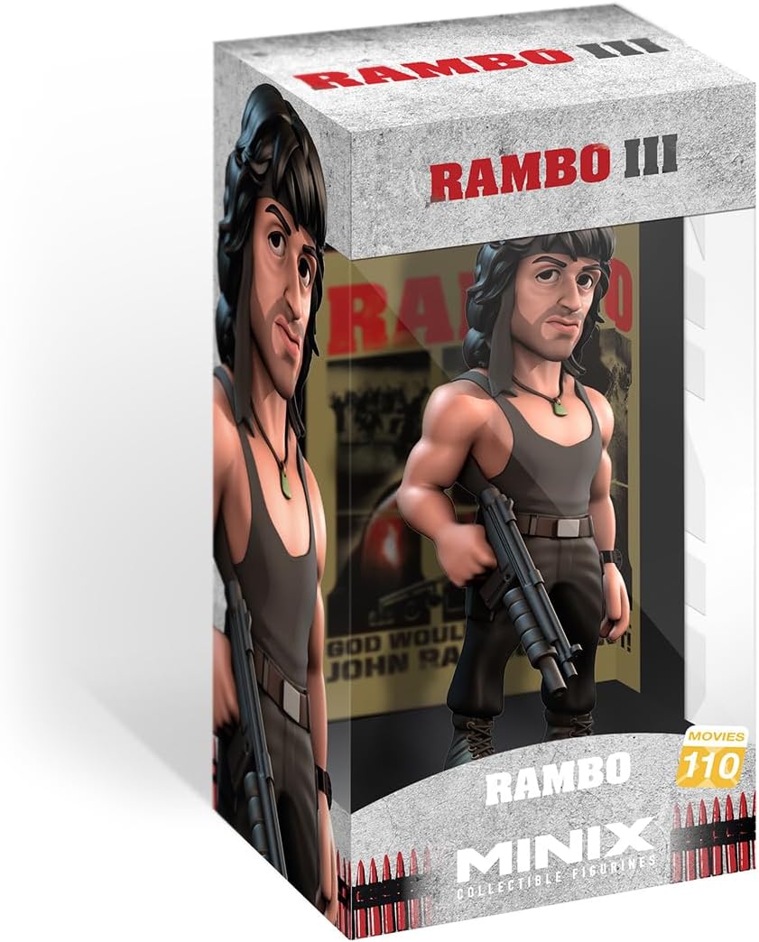 MINIX Movies Rambo Series - Rambo III Collectible Figure with T-Shirt (MN14583)