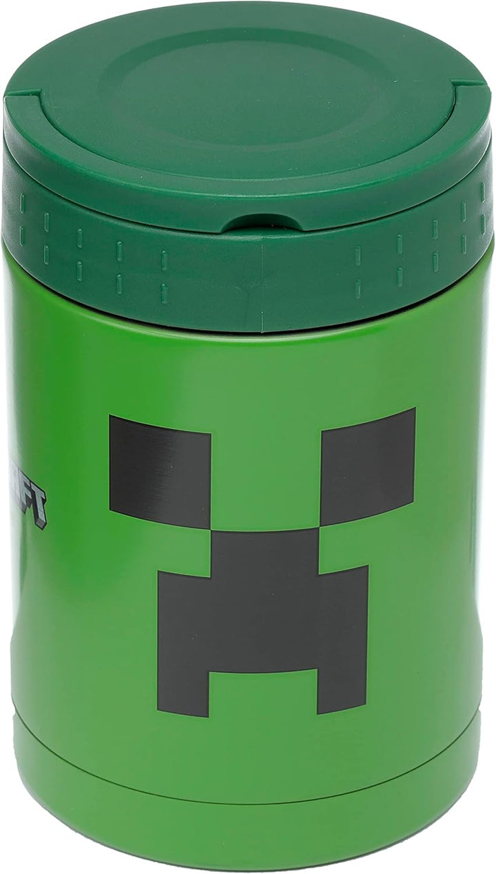 Puckator Officiallty Licensed Minecraft Creeper Reusable Stainless Hot & Cold Th