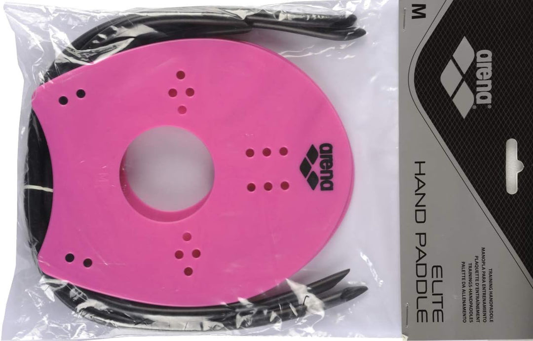 Arena Elite Hand Paddles for Swim Training - Large, Pink