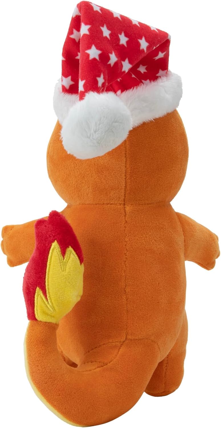 Pokémon 8" Holiday Charmander Plush with Santa Hat - Cute & Collectible Plush Toy for Ages 2+