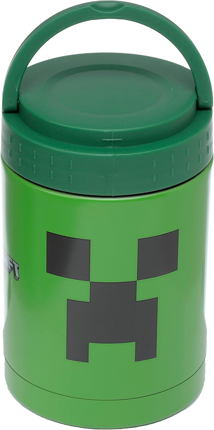 Puckator Officiallty Licensed Minecraft Creeper Reusable Stainless Hot & Cold Th