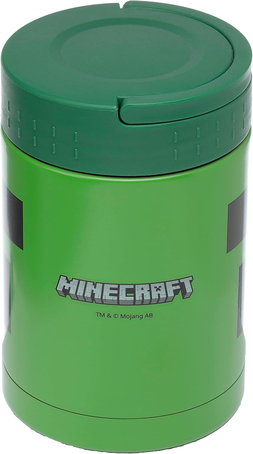 Puckator Officiallty Licensed Minecraft Creeper Reusable Stainless Hot & Cold Th