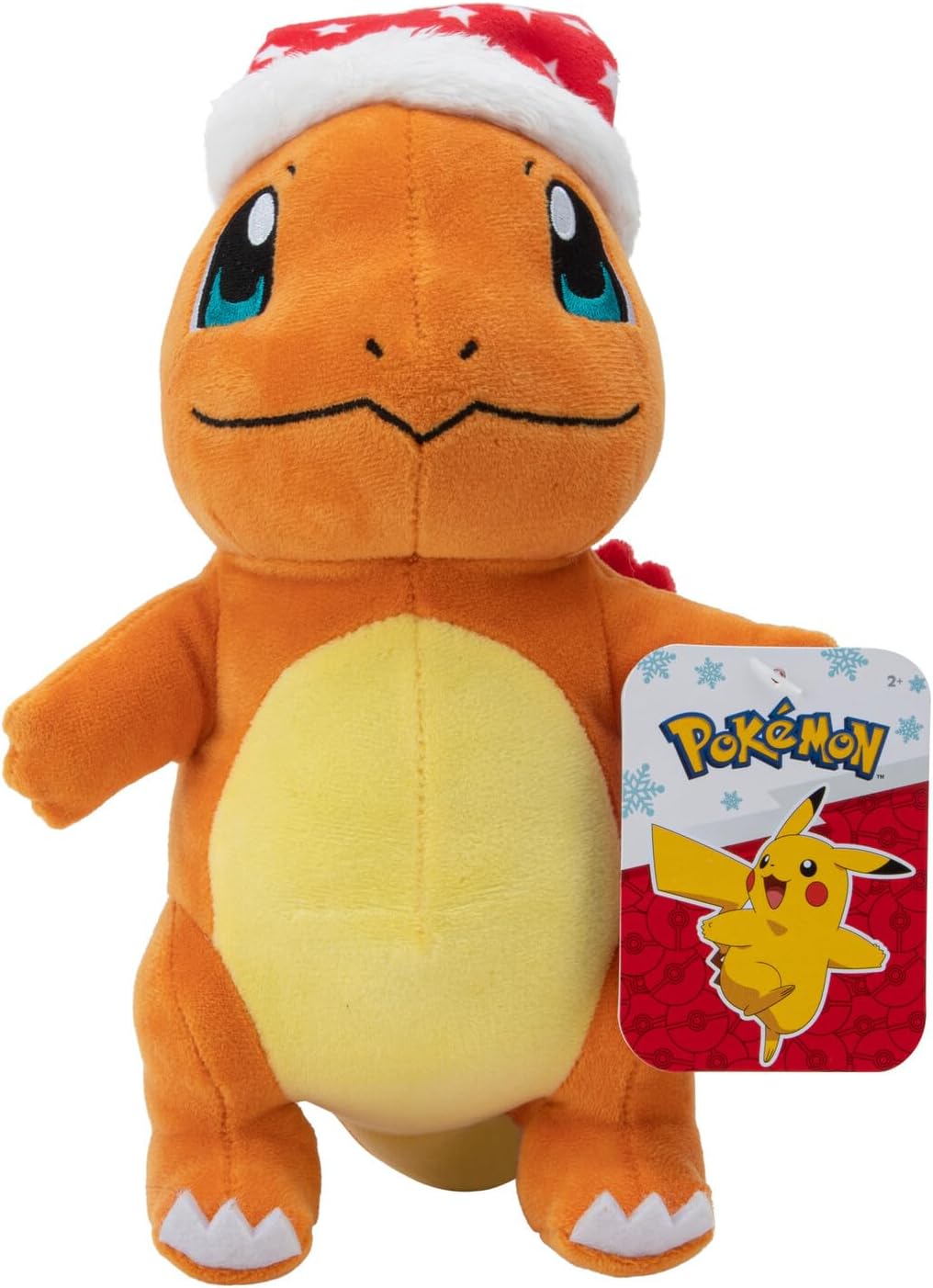 Pokémon 8" Holiday Charmander Plush with Santa Hat - Cute & Collectible Plush Toy for Ages 2+