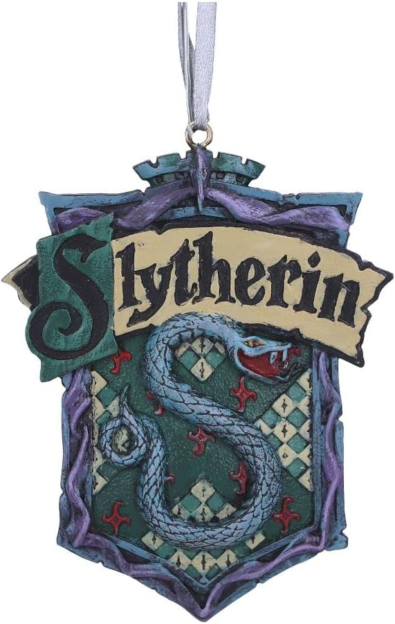 Nemesis Now Harry Potter Slytherin Crest Hanging Ornament, Green, 8cm