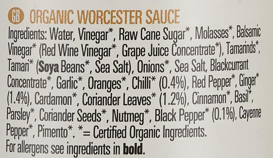 Biona Organic Worcester Sauce, 140ml - Vegan, Gluten-Free, Dairy-Free Worcestershire Sauce for Marinades & Dipping