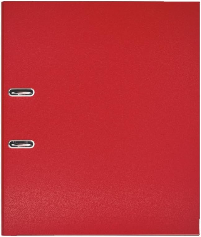 Leitz 80mm Spine A4 180 Degree Plastic Lever Arch File - Red