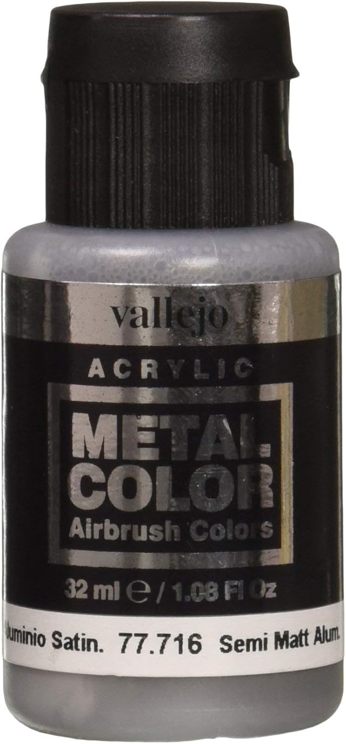 Vallejo Metal Color - Semi Matte Aluminium Airbrush Paint (32 ml)