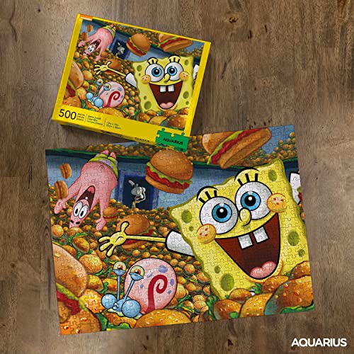 signs-unique Aquarius SpongeBob SquarePants Jigsaw Puzzle (500 Piece) - Licensed, Multi-Colored, 480mm x 350mm Completed Size