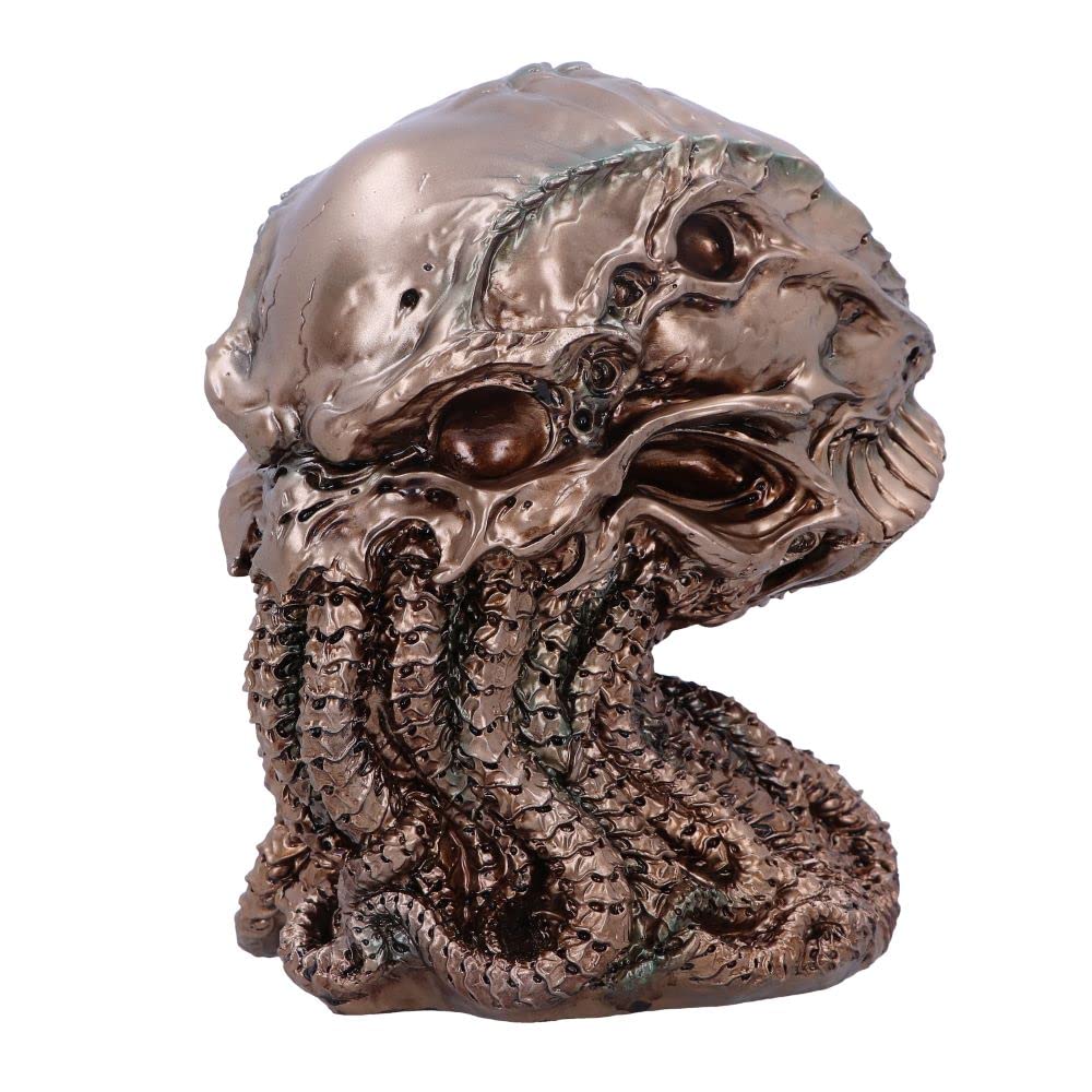 Nemesis Now Horror Skull Ornament, Bronze Cthulhu, 20cm