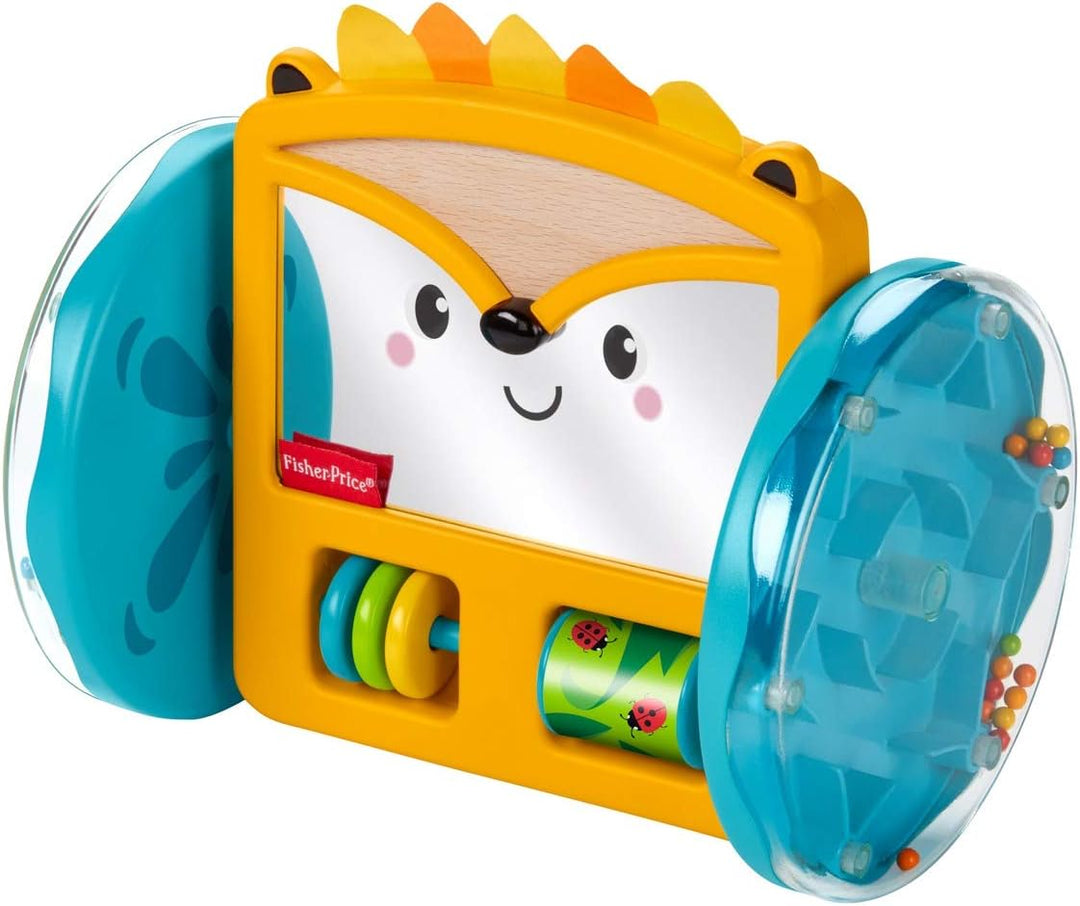 Fisher-Price Play & Crawl Hedgehog Mirror - Tummy Time, Crawling, and Sensory Toy for Babies 3 Months & Up