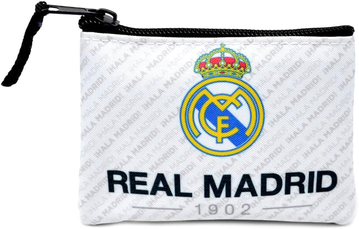 Real Madrid HALA Madrid 1902 White Crest Wallet Purse Official Product 12x10cm,