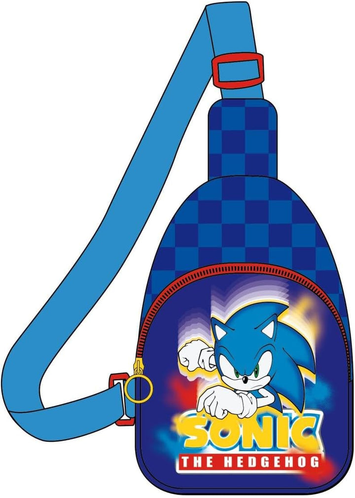 Sonic Backpack Shoulder Bag - Blue - 13 x 23 x 7 cm - Made of Polyester - Childr