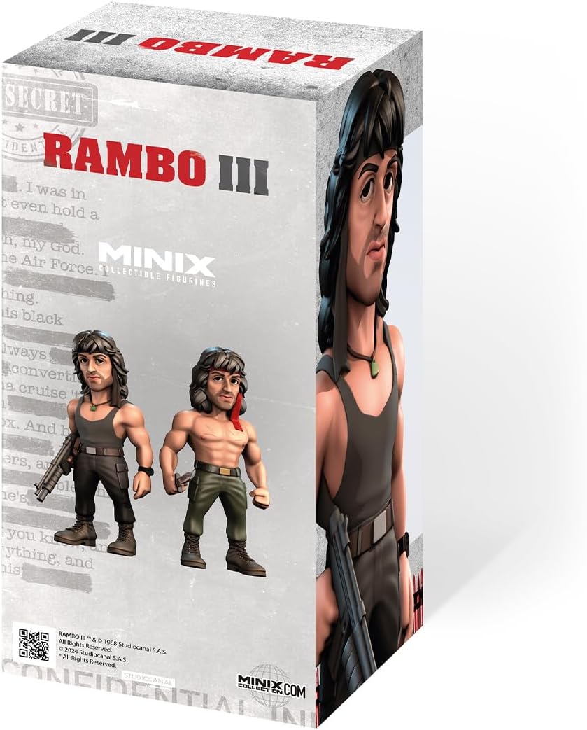 Minix - Movies #110 - Rambo - Rambo III with T-Shirt - Collectible Figure 12 cm