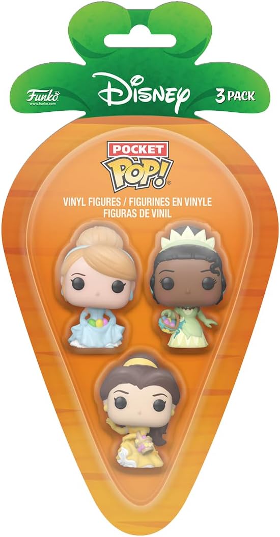 Funko Carrot Pocket POP! Disney - Cinderella, Bella and Tiana - Collectable Viny