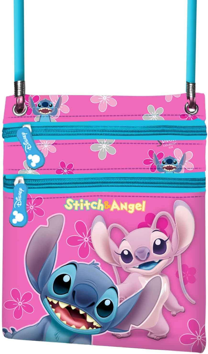 Lilo and Stitch Match-Action Vertical Shoulder Bag, Pink, 15.5 x 18 cm