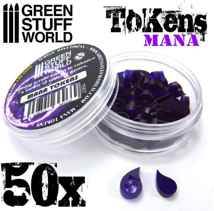 Green Stuff World Mana Tokens (50-Piece Set)