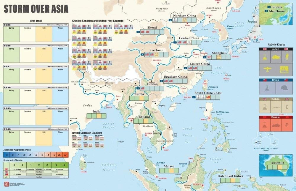 GMT Games Storm Over Asia Board Game (2005)