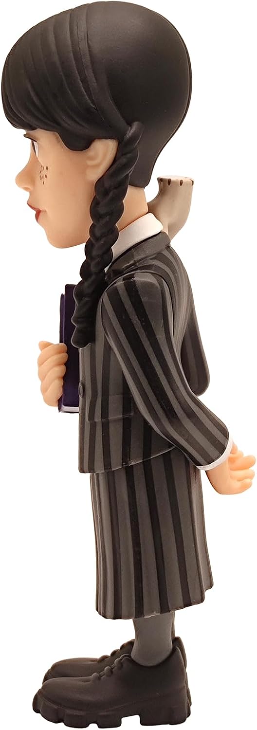 Minix Collectible Figurines Wednesday Addams Series - Wednesday Addams with Thing Collectible Figure (WED-01)