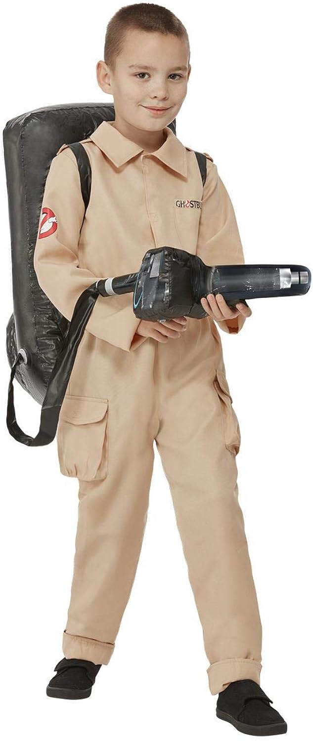 Smiffys Ghostbusters Child's Costume Jumpsuit with Inflatable Backpack (52569S)