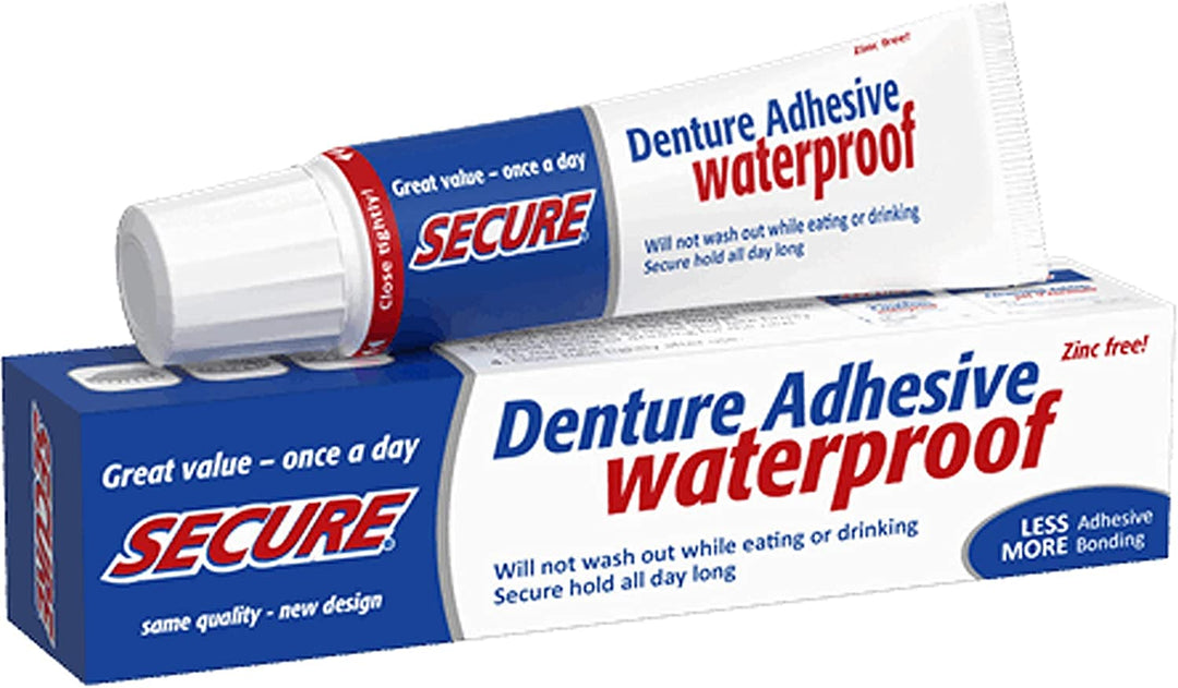 Secure Waterproof Denture Adhesive - 40g