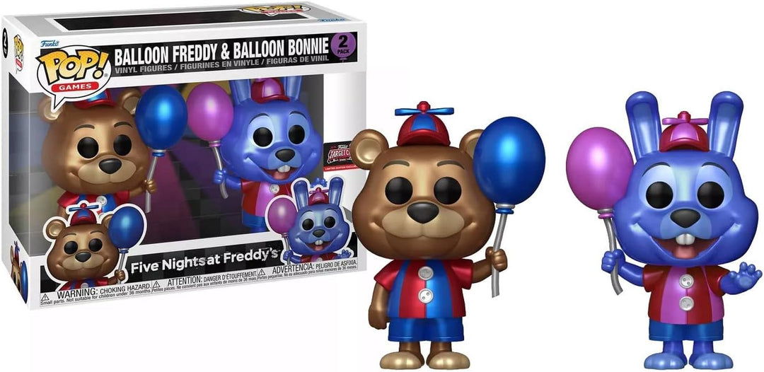 Funko Pop! Games Five Nights at Freddy's - Balloon Freddy & Balloon Bonnie Vinyl Figure 2-Pack (TargetCon Exclusive)