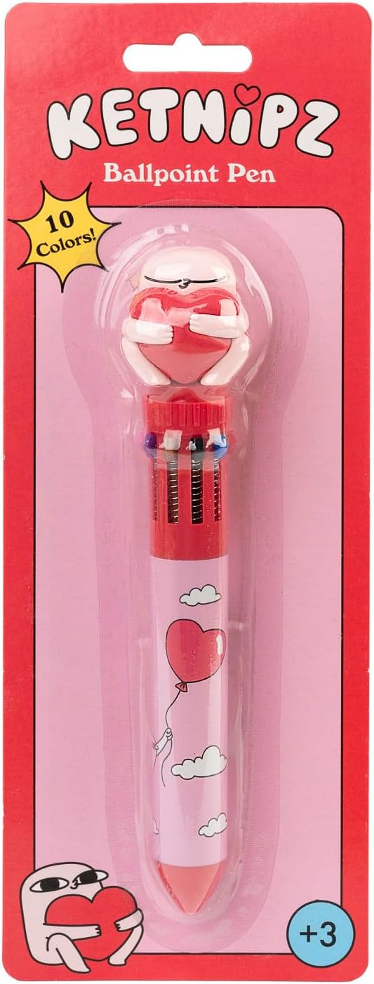 Grupo Erik Ketnipz Pen | 10 In 1 Ballpoint Pen With 3D Ketnipz Topper | Multi Co