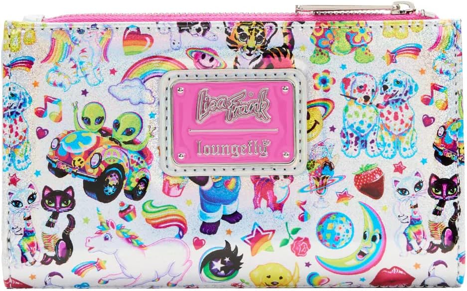 Loungefly Lisa Frank Iridescent Flap Wallet