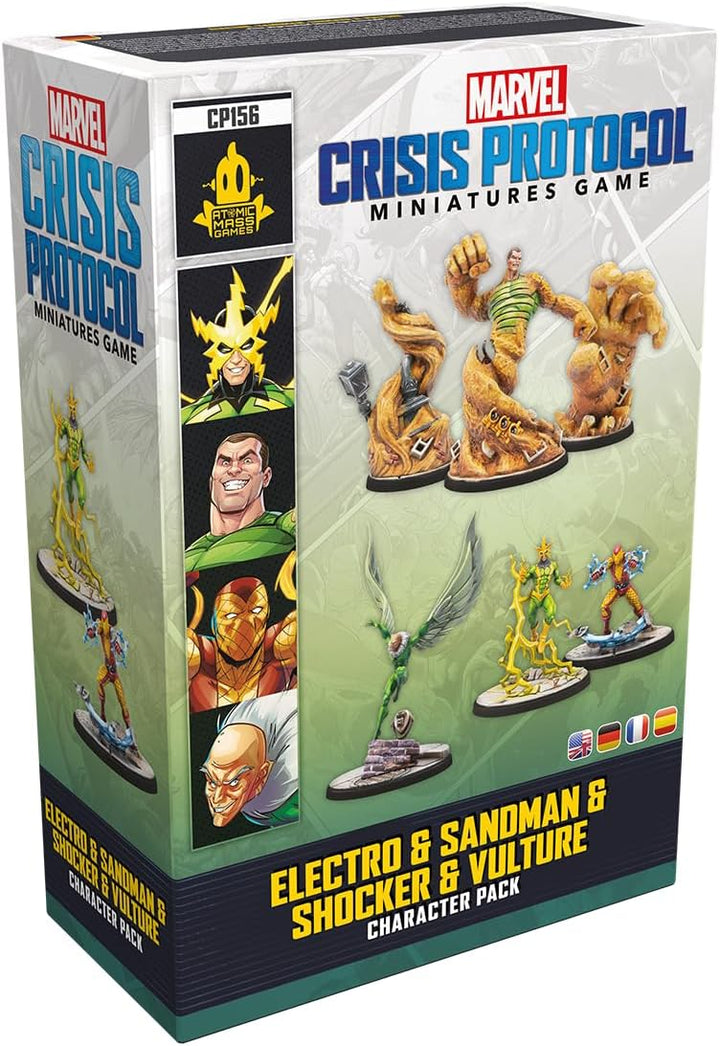 Atomic Mass Games Marvel Crisis Protocol Character Pack: Electro, Sandman, Shocker & Vulture (FFGCP156)