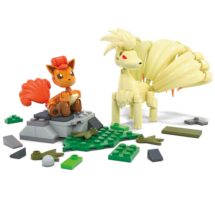 MEGA Pok�mon Action Figure Building Toys, Vulpix Evolution set with 145 Pieces and Ninetales, 2 Poseable Characters, Gift Idea for Kids, HTH79