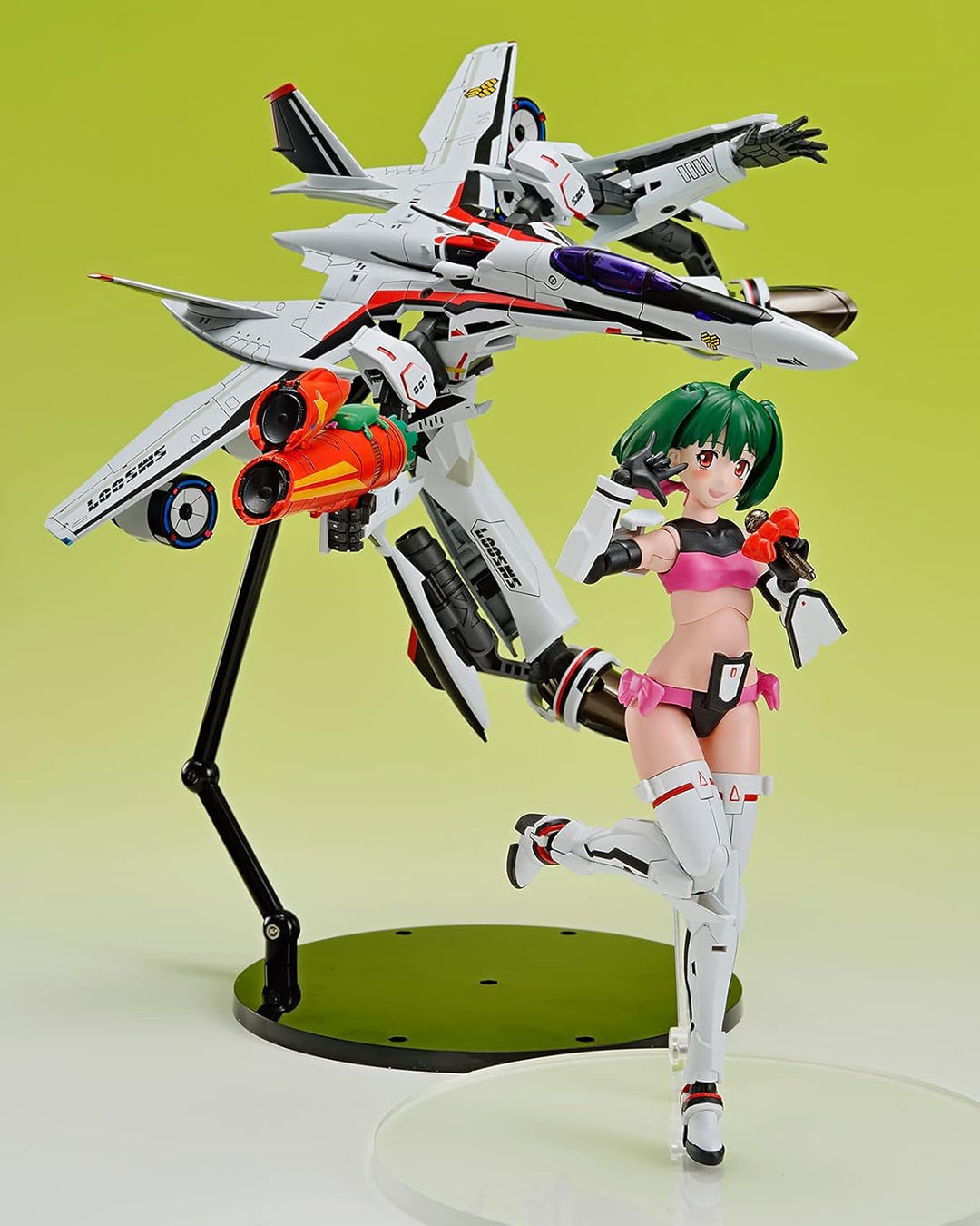 GOOD SMILE Aoshima - Macross F VF-25F Messiah Ranka Lee Plastic Model Kit - Anime Series Collectible for Ages 15+