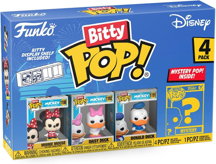 Funko Disney Bitty POP! Minnie Mouse, Daisy Duck, Donald Duck & Mystery Figure Collectible Set (71320)